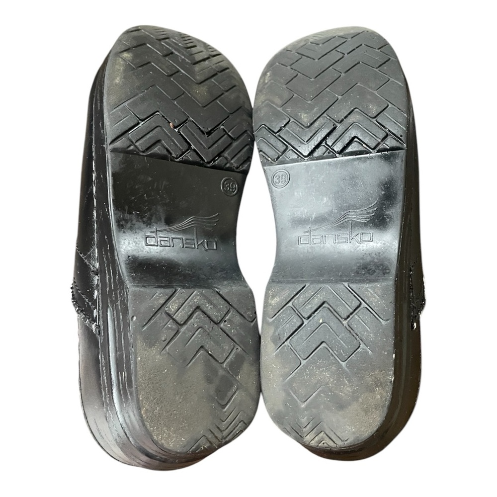 DANSKO MATTE BLACK LEATHER PROFESSIONAL HEALTHCARE SLIP ON CLOGS SZ 39 (8.5-9) - Picture 6 of 9